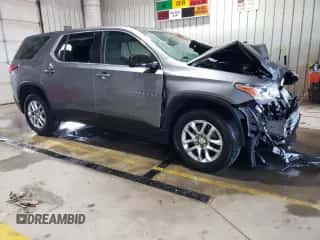 2020 Chevrolet Traverse LS z VIN 1GNEVFKW0LJ272159, wystawiony jako Copart lot #85830295 z przebiegiem Nie podano mil oraz Szkoda całkowita • Salvage title. Historia ofert i sprzedaży dostępna na DreamBid. Obrazek 4.