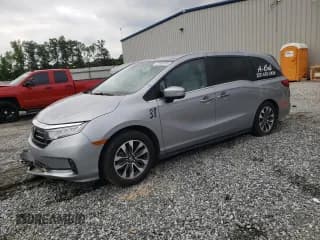 ✅ 2022 Honda Odyssey EX-L • VIN: 5FNRL6H70NB002519 • Лот: 67990395. Опубликован ранее на Copart с пробегом 84 467 миль. Бесплатный доступ к архиву аукционных продаж из США и подробный отчёт об истории автомобиля на DreamBid. Изображение 1.