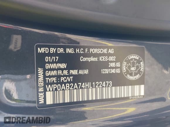 ✅ 2017 Porsche Panamera 4S • VIN: WP0AB2A74HL122473 • Лот: 42335827. Опубликован ранее на IAAI с пробегом 93 755 миль. Бесплатный доступ к архиву аукционных продаж из США и подробный отчёт об истории автомобиля на DreamBid. Изображение 9.