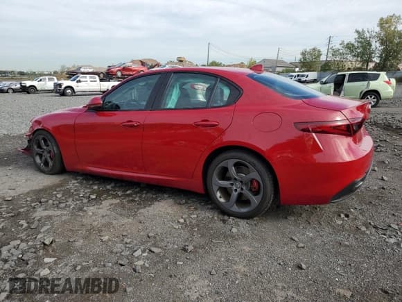 ✅ 2018 Alfa Romeo Giulia • VIN: ZARFAEBN9J7565861 • Lot: 81849715. Listed on Copart with Not provided. Free auction sales archive from the USA and detailed vehicle history report at DreamBid. Image 2.