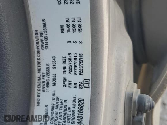 ✅ 2004 Chevrolet Colorado 1SC LS Z85 • VIN: 1GCCS136448166820 • Lot: 57974115. Listed on Copart with 183,783 mi. Free auction sales archive from the USA and detailed vehicle history report at DreamBid. Image 13.