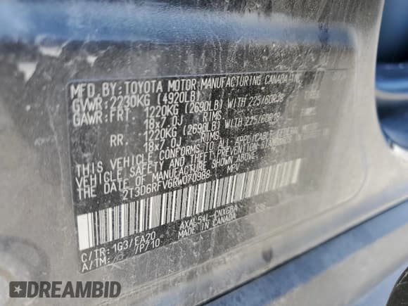 ✅ 2024 Toyota RAV4 Hybrid Limited • VIN: 2T3D6RFV6RW070988 • Lot: 81044035. Wystawiony na Copart z przebiegiem Nie podano. Bezpłatny archiwum sprzedaży aukcyjnych z USA i szczegółowy raport historii pojazdu na DreamBid. Zdjęcie 12.