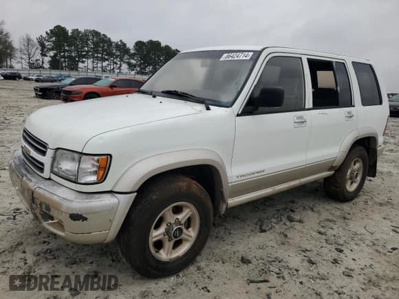 ✅ 2001 Isuzu Trooper S • VIN: JACDS58X317J10350 • Lot: 86424714. Listed on Copart with 186,279 mi. Free auction sales archive from the USA and detailed vehicle history report at DreamBid. Image 1.