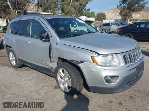✅ 2012 Jeep Compass Sport • VIN: 1C4NJCBB9CD642863 • Lot: 43739938. Listed on IAAI with 150,037 mi. Free auction sales archive from the USA and detailed vehicle history report at DreamBid. Image 1.