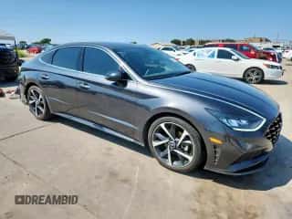 2021 Hyundai Sonata SEL Plus z VIN 5NPEJ4J27MH064118, wystawiony jako Copart lot #71417805 z przebiegiem 76 149 mil mil oraz Czysty tytuł • Clean title. Historia ofert i sprzedaży dostępna na DreamBid. Obrazek 4.