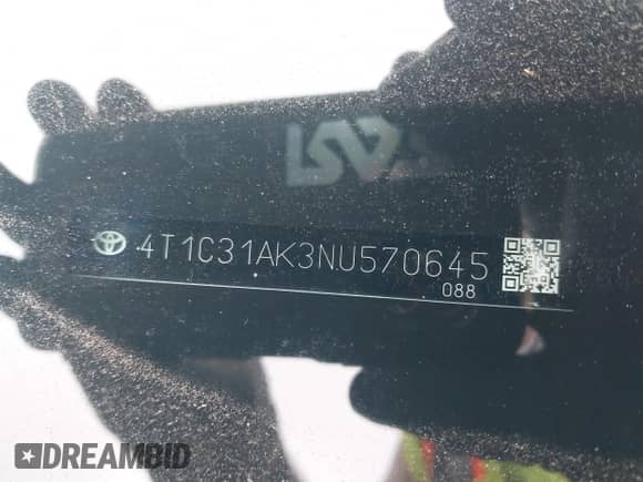 2022 Toyota Camry Hybrid LE с VIN 4T1C31AK3NU570645, выставлен на аукционе IAAI как лот 42659916 с пробегом 19 420 миль миль и . История ставок и продаж доступна на DreamBid. Изображение 17.