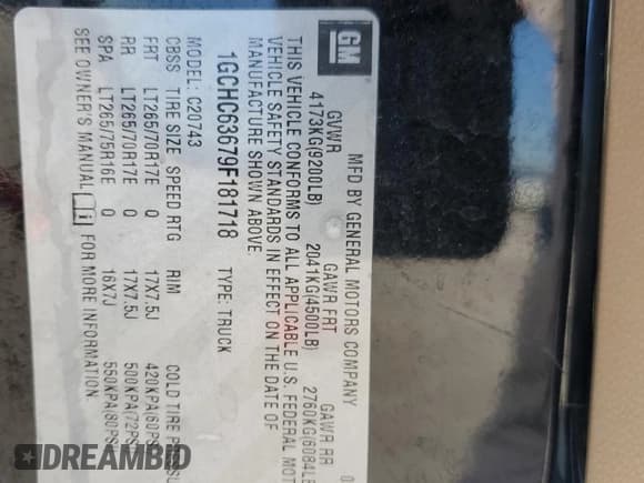 ✅ 2009 Chevrolet Silverado 2500HD • VIN: 1GCHC63679F181718 • Lot: 87299214. Wystawiony na Copart z przebiegiem 347 559 mil. Bezpłatny archiwum sprzedaży aukcyjnych z USA i szczegółowy raport historii pojazdu na DreamBid. Zdjęcie 12.