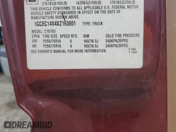 ✅ 1999 Chevrolet Silverado 1500 • VIN: 1GCEC14V4XZ163801 • Лот: 79357634. Опубликован ранее на Copart с пробегом Не указан. Бесплатный доступ к архиву аукционных продаж из США и подробный отчёт об истории автомобиля на DreamBid. Изображение 12.