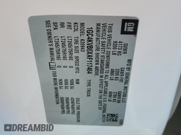 ✅ 2010 Chevrolet Silverado 2500HD • VIN: 1GC4KVB6XAF117464 • Лот: 46547615. Опубликован ранее на Copart с пробегом 133 929 миль. Бесплатный доступ к архиву аукционных продаж из США и подробный отчёт об истории автомобиля на DreamBid. Изображение 13.