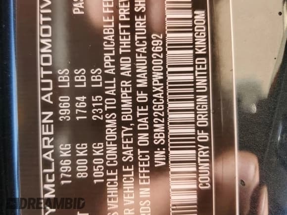 ✅ 2023 McLaren GT • VIN: SBM22GCAXPW002692 • Lot: 41496504. Wystawiony na Copart z przebiegiem Nie podano. Bezpłatny archiwum sprzedaży aukcyjnych z USA i szczegółowy raport historii pojazdu na DreamBid. Zdjęcie 14.