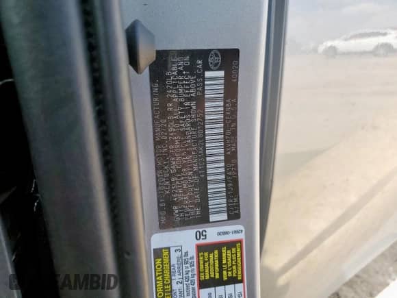 2020 Toyota Camry Hybrid LE с VIN 4T1C31AK2LU012752, выставлен на аукционе Copart как лот 71031695 с пробегом 117 639 миль миль и Списание • Salvage title. История ставок и продаж доступна на DreamBid. Изображение 13.