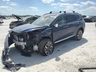 2021 Hyundai Santa Fe Calligraphy with VIN 5NMS5DAL9MH363977, listed as a Copart auction lot 50956465 with 20,163 mi miles and Non repairable. Bid and sale history available at DreamBid. Image 1.