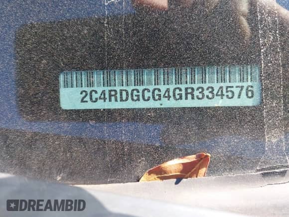 ✅ 2016 Dodge Grand Caravan SXT • VIN: 2C4RDGCG4GR334576 • Лот: 43579228. Опубликован ранее на IAAI с пробегом 181 125 миль. Бесплатный доступ к архиву аукционных продаж из США и подробный отчёт об истории автомобиля на DreamBid. Изображение 9.