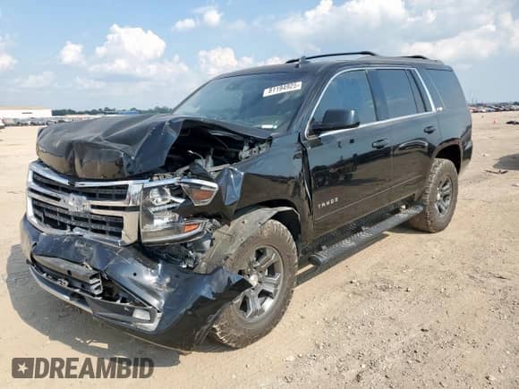 2017 Chevrolet Tahoe LT z VIN 1GNSKBKC7HR398523, wystawiony jako Copart lot #81194925 z przebiegiem Nie podano mil oraz Szkoda całkowita • Salvage title. Historia ofert i sprzedaży dostępna na DreamBid. Obrazek 1.