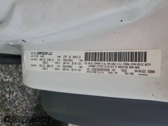 2008 Dodge Dakota SXT z VIN 1D3HE32N08S590285, wystawiony jako Copart lot #70613174 z przebiegiem 60 338 mil mil oraz Szkoda całkowita • Salvage title. Historia ofert i sprzedaży dostępna na DreamBid. Obrazek 14.