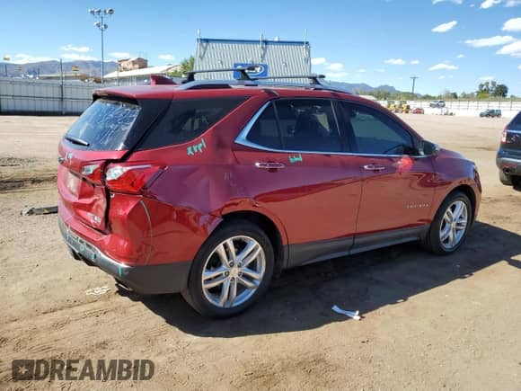 2018 Chevrolet Equinox Premier with VIN 3GNAXWEX6JS507768, listed as a Copart auction lot 84743845 with 36,822 mi miles and Salvage title. Bid and sale history available at DreamBid. Image 3.