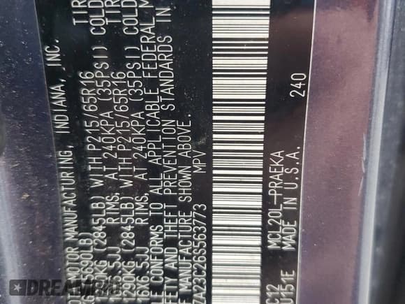 ✅ 2006 Toyota Sienna CE • VIN: 5TDZA23C26S563773 • Lot: 82717265. Wystawiony na Copart z przebiegiem 213 541 mil. Bezpłatny archiwum sprzedaży aukcyjnych z USA i szczegółowy raport historii pojazdu na DreamBid. Zdjęcie 13.