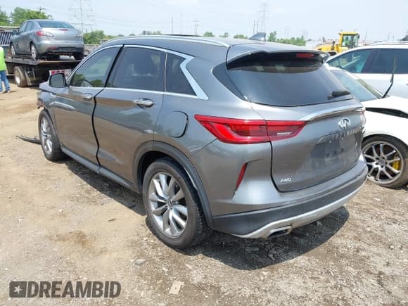 ✅ 2019 Infiniti QX50 Luxe • VIN: 3PCAJ5M38KF147982 • Lot: 42498654. Listed on IAAI with 35,549 mi. Free auction sales archive from the USA and detailed vehicle history report at DreamBid. Image 3.