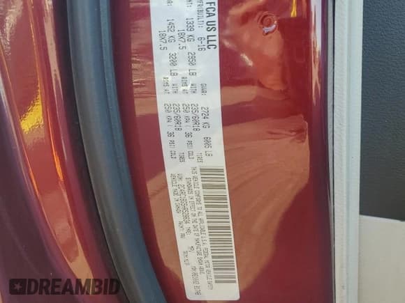 ✅ 2017 Chrysler Pacifica Touring Plus • VIN: 2C4RC1BG5HR528634 • Лот: 92633935. Опубликован ранее на Copart с пробегом 216 374 миль. Бесплатный доступ к архиву аукционных продаж из США и подробный отчёт об истории автомобиля на DreamBid. Изображение 13.