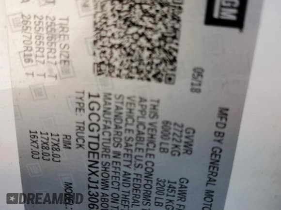 ✅ 2018 Chevrolet Colorado 4WD Z71 • VIN: 1GCGTDENXJ1306345 • Лот: 43760073. Опубликован ранее на Copart с пробегом 60 051 миль. Бесплатный доступ к архиву аукционных продаж из США и подробный отчёт об истории автомобиля на DreamBid. Изображение 13.