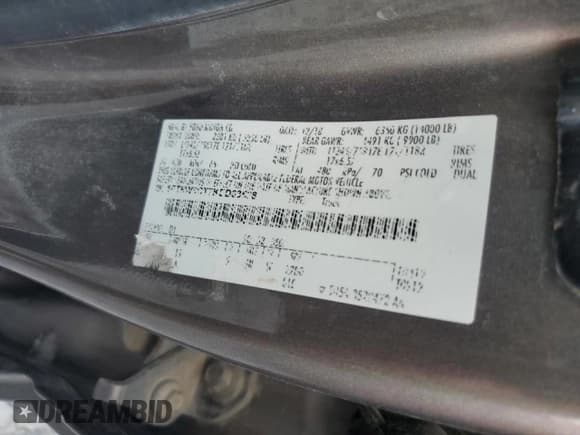 ✅ 2019 Ford F-350 XL • VIN: 1FT8W3CT7KED63538 • Lot: 81630425. Listed on Copart with Not provided. Free auction sales archive from the USA and detailed vehicle history report at DreamBid. Image 12.