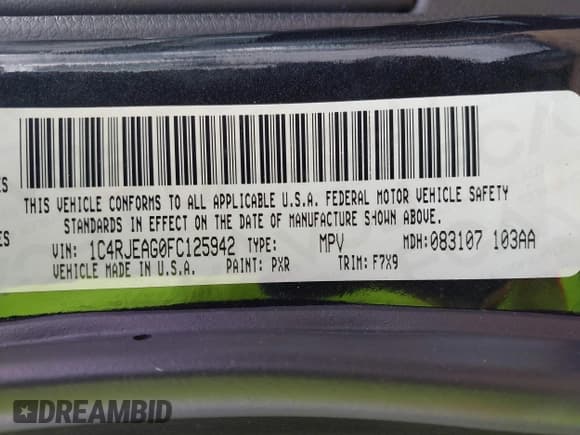 ✅ 2015 Jeep Grand Cherokee Laredo • VIN: 1C4RJEAG0FC125942 • Лот: 42986978. Опубликован ранее на IAAI с пробегом 158 072 миль. Бесплатный доступ к архиву аукционных продаж из США и подробный отчёт об истории автомобиля на DreamBid. Изображение 9.