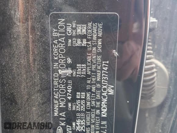 ✅ 2018 Kia Sportage EX • VIN: KNDPNCACXJ7377471 • Лот: 82117105. Опубликован ранее на Copart с пробегом 76 195 миль. Бесплатный доступ к архиву аукционных продаж из США и подробный отчёт об истории автомобиля на DreamBid. Изображение 12.