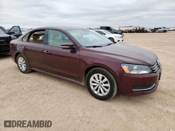 ✅ 2013 Volkswagen Passat S • VIN: 1VWAP7A39DC137750 • Lot: 60981355. Listed on Copart with 105,954 mi. Free auction sales archive from the USA and detailed vehicle history report at DreamBid. Image 4.