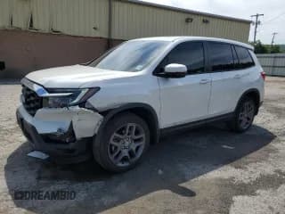 ✅ 2023 Honda Passport EX-L • VIN: 5FNYF8H55PB010292 • Lot: 62869945. Listed on Copart with 44,324 mi. Free auction sales archive from the USA and detailed vehicle history report at DreamBid. Image 1.