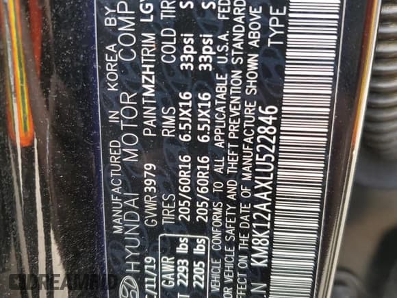 ✅ 2020 Hyundai Kona SE • VIN: KM8K12AAXLU522846 • Лот: 71291164. Опубликован ранее на Copart с пробегом 60 143 миль. Бесплатный доступ к архиву аукционных продаж из США и подробный отчёт об истории автомобиля на DreamBid. Изображение 13.