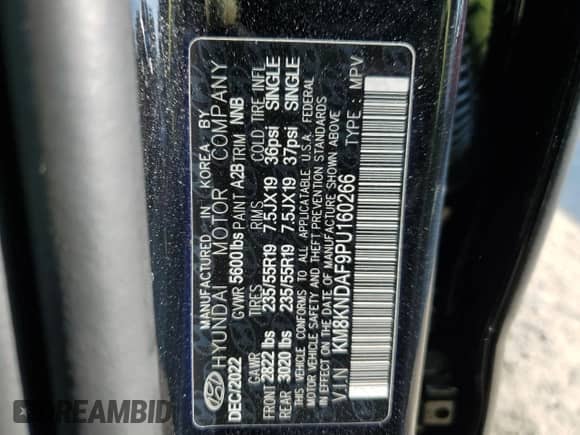 2023 Hyundai Ioniq 5 SEL z VIN KM8KNDAF9PU160266, wystawiony jako Copart lot #73383304 z przebiegiem 8 363 mil mil oraz Szkoda całkowita • Salvage title. Historia ofert i sprzedaży dostępna na DreamBid. Obrazek 13.