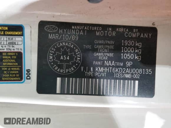 2010 Hyundai Genesis Coupe с VIN KMHHT6KD2AU008135, выставлен на аукционе Copart как лот 83550744 с пробегом 210 824 миль миль и Чистый • Clean title. История ставок и продаж доступна на DreamBid. Изображение 12.