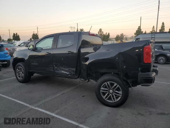 ✅ 2022 Chevrolet Colorado 2WD Work Truck • VIN: 1GCGSBEN3N1163848 • Lot: 84819275. Listed on Copart with 39,657 mi. Free auction sales archive from the USA and detailed vehicle history report at DreamBid. Image 2.