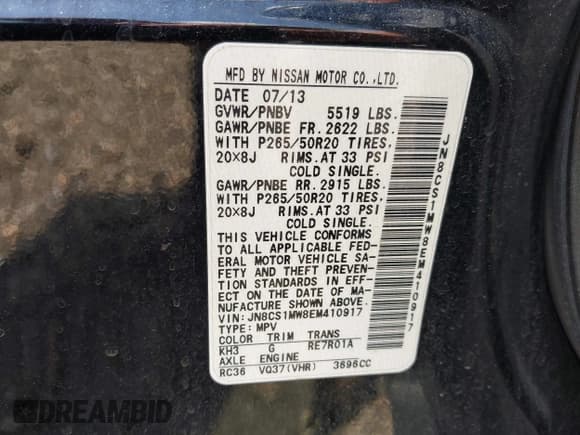 ✅ 2014 Infiniti QX70 • VIN: JN8CS1MW8EM410917 • Лот: 42498946. Опубликован ранее на IAAI с пробегом 224 064 миль. Бесплатный доступ к архиву аукционных продаж из США и подробный отчёт об истории автомобиля на DreamBid. Изображение 9.