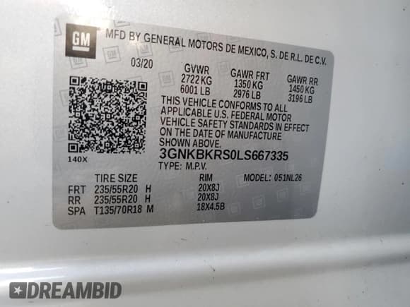 ✅ 2020 Chevrolet Blazer RS • VIN: 3GNKBKRS0LS667335 • Lot: 92031065. Wystawiony na Copart z przebiegiem 44 681 mil. Bezpłatny archiwum sprzedaży aukcyjnych z USA i szczegółowy raport historii pojazdu na DreamBid. Zdjęcie 12.