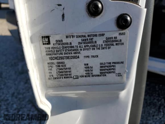 ✅ 2003 Chevrolet Silverado 2500HD LS • VIN: 1GCHC29U73E326834 • Лот: 75445054. Опубликован ранее на Copart с пробегом Не указан. Бесплатный доступ к архиву аукционных продаж из США и подробный отчёт об истории автомобиля на DreamBid. Изображение 10.