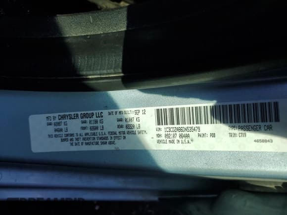 ✅ 2013 Dodge Avenger SE • VIN: 1C3CDZAB6DN535479 • Лот: 73693134. Опубликован ранее на Copart с пробегом 115 990 миль. Бесплатный доступ к архиву аукционных продаж из США и подробный отчёт об истории автомобиля на DreamBid. Изображение 12.