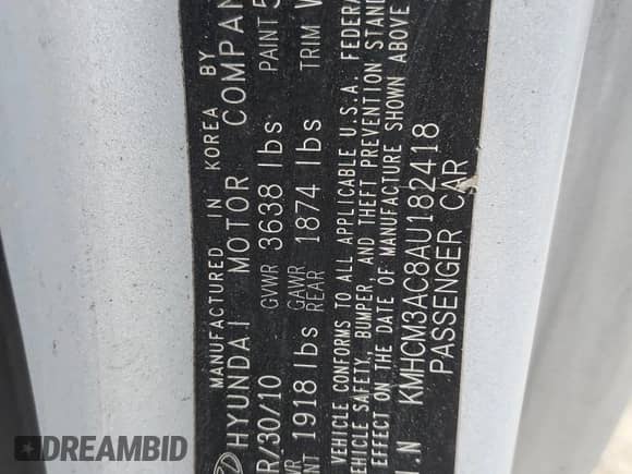 2010 Hyundai Accent GS z VIN KMHCM3AC8AU182418, wystawiony jako Copart lot #77564514 z przebiegiem 148 764 mil mil oraz Czysty tytuł • Clean title. Historia ofert i sprzedaży dostępna na DreamBid. Obrazek 12.