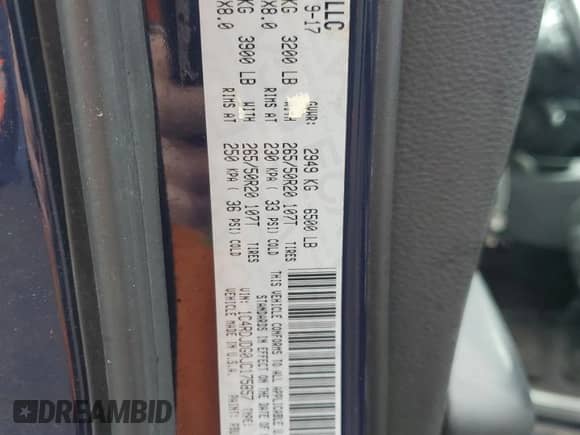 2018 Dodge Durango GT with VIN 1C4RDJDG0JC175857, listed as a Copart auction lot 91026835 with 185,695 mi miles and Clean title. Bid and sale history available at DreamBid. Image 13.