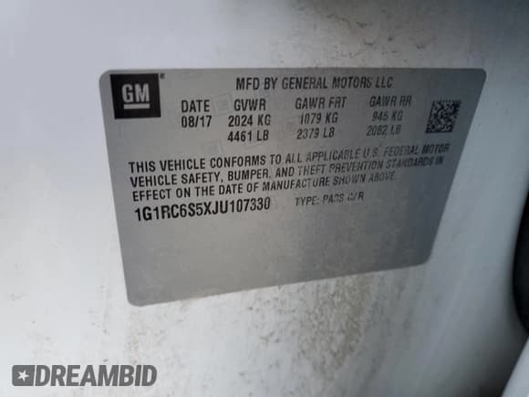 ✅ 2018 Chevrolet Volt LT • VIN: 1G1RC6S5XJU107330 • Лот: 90616435. Опубликован ранее на Copart с пробегом 102 031 миль. Бесплатный доступ к архиву аукционных продаж из США и подробный отчёт об истории автомобиля на DreamBid. Изображение 12.