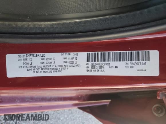 ✅ 2009 Dodge Avenger SE • VIN: 1B3LC46B19N563001 • Лот: 49629825. Опубликован ранее на Copart с пробегом Не указан. Бесплатный доступ к архиву аукционных продаж из США и подробный отчёт об истории автомобиля на DreamBid. Изображение 12.