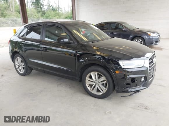 ✅ 2018 Audi Q3 Premium • VIN: WA1ECCFS9JR004904 • Lot: 42483869. Listed on IAAI with 27,499 mi. Free auction sales archive from the USA and detailed vehicle history report at DreamBid. Image 1.