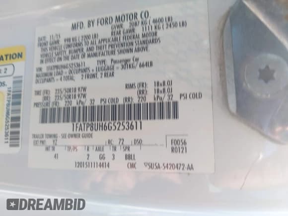 ✅ 2016 Ford Mustang EcoBoost Premium • VIN: 1FATP8UH6G5253611 • Lot: 43107418. Wystawiony na IAAI z przebiegiem 134 471 mil. Bezpłatny archiwum sprzedaży aukcyjnych z USA i szczegółowy raport historii pojazdu na DreamBid. Zdjęcie 9.