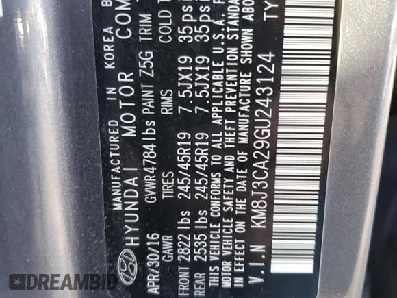 ✅ 2016 Hyundai Tucson Sport • VIN: KM8J3CA29GU243124 • Lot: 89691995. Wystawiony na Copart z przebiegiem 184 531 mil. Bezpłatny archiwum sprzedaży aukcyjnych z USA i szczegółowy raport historii pojazdu na DreamBid. Zdjęcie 13.