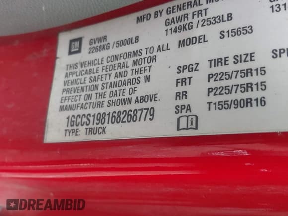 ✅ 2006 Chevrolet Colorado LS • VIN: 1GCCS198168268779 • Лот: 42841977. Опубликован ранее на IAAI с пробегом 138 821 миль. Бесплатный доступ к архиву аукционных продаж из США и подробный отчёт об истории автомобиля на DreamBid. Изображение 9.