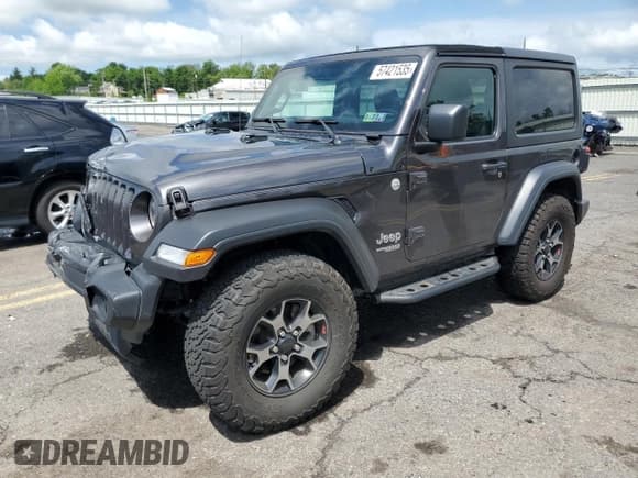 ✅ 2019 Jeep Wrangler Sport S • VIN: 1C4HJXAN2KW609433 • Lot: 57421535. Listed on Copart with 51,287 mi. Free auction sales archive from the USA and detailed vehicle history report at DreamBid. Image 1.