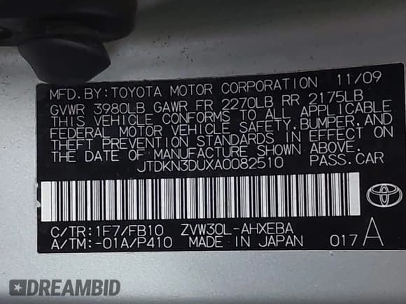 ✅ 2010 Toyota Prius III • VIN: JTDKN3DUXA0082510 • Lot: 43667824. Wystawiony na IAAI z przebiegiem 208 368 mil. Bezpłatny archiwum sprzedaży aukcyjnych z USA i szczegółowy raport historii pojazdu na DreamBid. Zdjęcie 9.