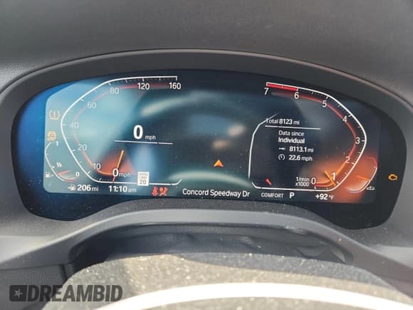 ✅ 2024 BMW X3 sDrive30i • VIN: WBX47DP02RN283594 • Lot: 65251945. Listed on Copart with 8,123 mi. Free auction sales archive from the USA and detailed vehicle history report at DreamBid. Image 9.