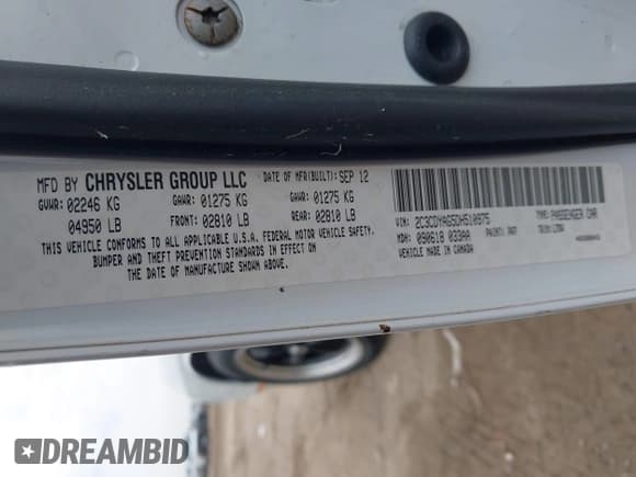 ✅ 2013 Dodge Challenger SXT • VIN: 2C3CDYAG5DH510975 • Lot: 43859745. Listed on IAAI with 150,268 mi. Free auction sales archive from the USA and detailed vehicle history report at DreamBid. Image 9.