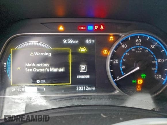 ✅ 2019 Nissan LEAF SL Plus • VIN: 1N4BZ1CPXKC318731 • Lot: 94381035. Wystawiony na Copart z przebiegiem 30 312 mil. Bezpłatny archiwum sprzedaży aukcyjnych z USA i szczegółowy raport historii pojazdu na DreamBid. Zdjęcie 9.